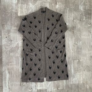 Skull Cashmere long cardigan.